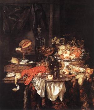 亞伯拉罕 凡 貝葉林 Banquet Still-Life with a Mouse 亞伯拉罕 凡 貝葉林 Banquet Still-Life with a Mouse